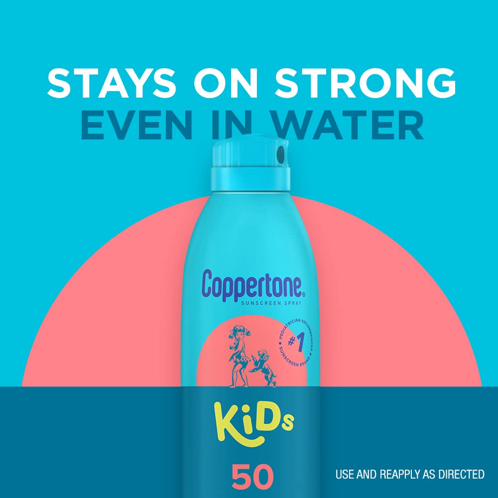 Coppertone Kids Sunscreen Spray SPF 50, Water Resistant Sunscreen for Kids, Oxybenzone and Octinoxate Free, Pediatrician Recommended, 5.5 Oz Can - Image 3