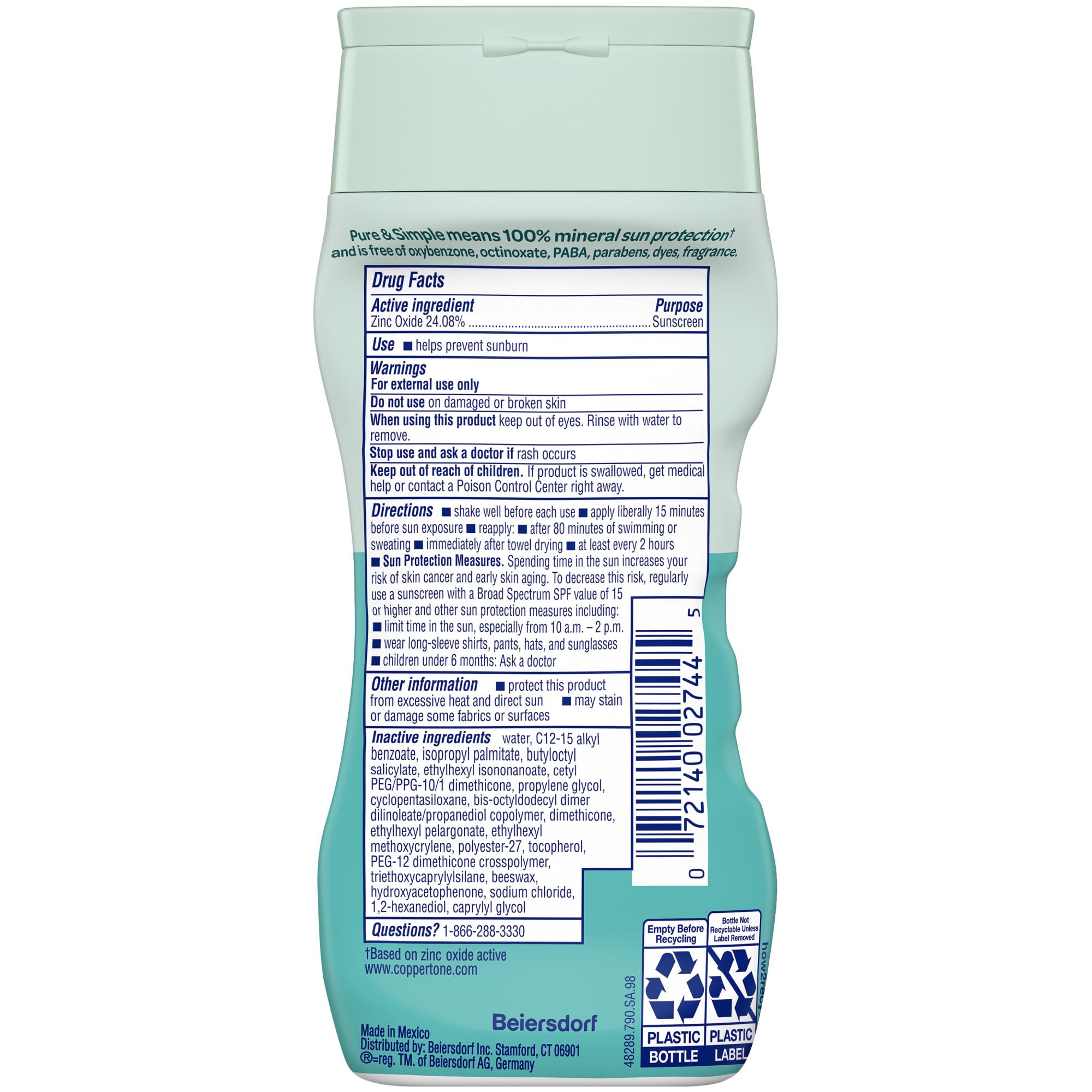 Coppertone Pure and Simple Kids Sunscreen Lotion, SPF 50 Broad Spectrum Sunscreen Lotion for Kids, 6 Fl Oz - Image 7