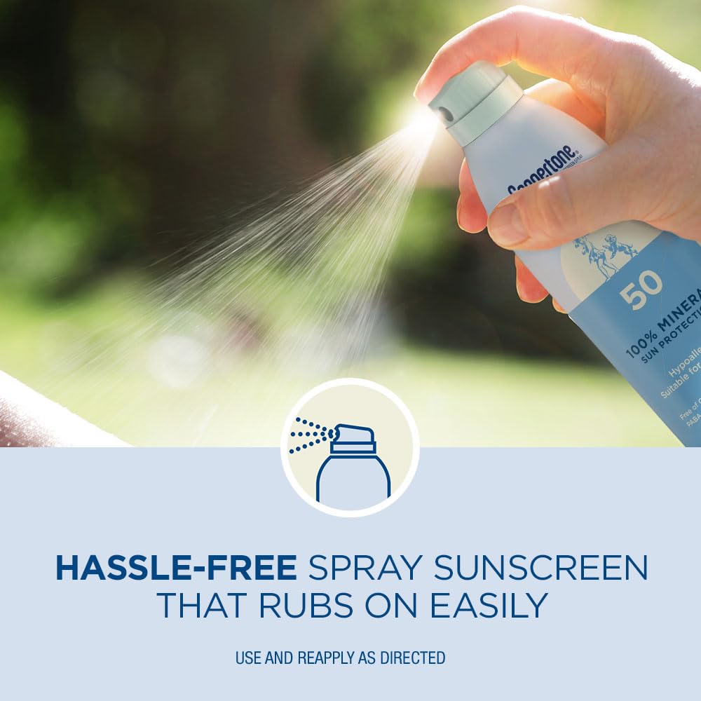 Coppertone Pure and Simple Mineral Sunscreen Spray SPF 50 (5 Oz) + Sunscreen Stick SPF 50 (0.49 Oz) with Zinc Oxide Protection, Hypoallergenic, Fragrance Free - Image 6