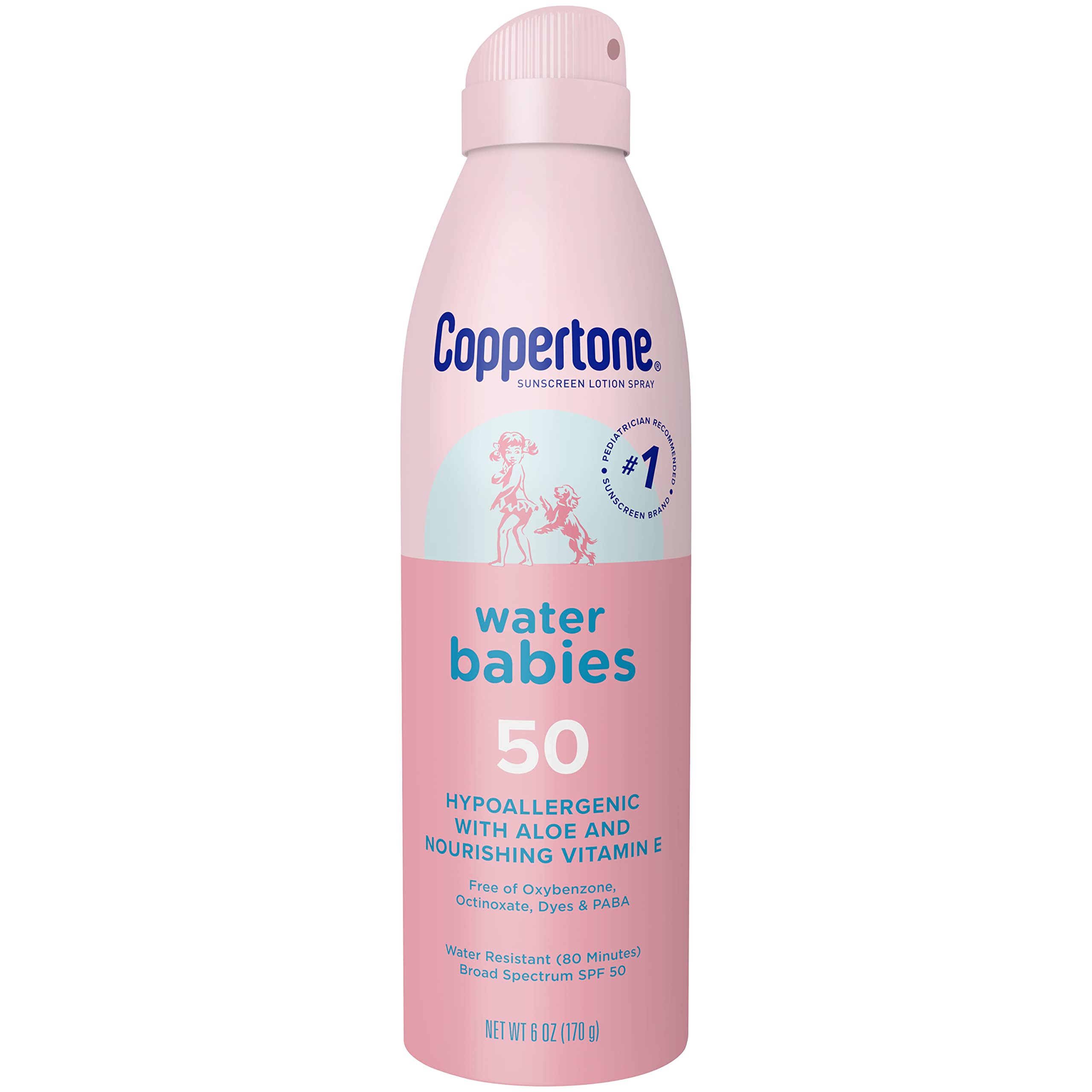 Coppertone WaterBabies Baby Sunscreen Spray SPF 50 (6 Oz) + Pure and Simple Baby Mineral Sunscreen Stick SPF 50 with Zinc Oxide, Tear Free (0.49 Oz) Hypoallergenic and Oxybenzone Free - Image 9